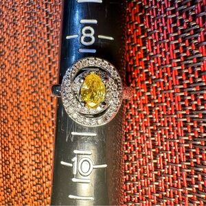 Fragrant Jewels Silver Ring with Yellow Gem